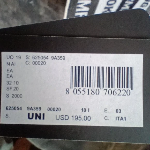 Authentic Emporio Armani  Unisex Wool Blend‎ Scarf Black And White - Picture 5 of 7